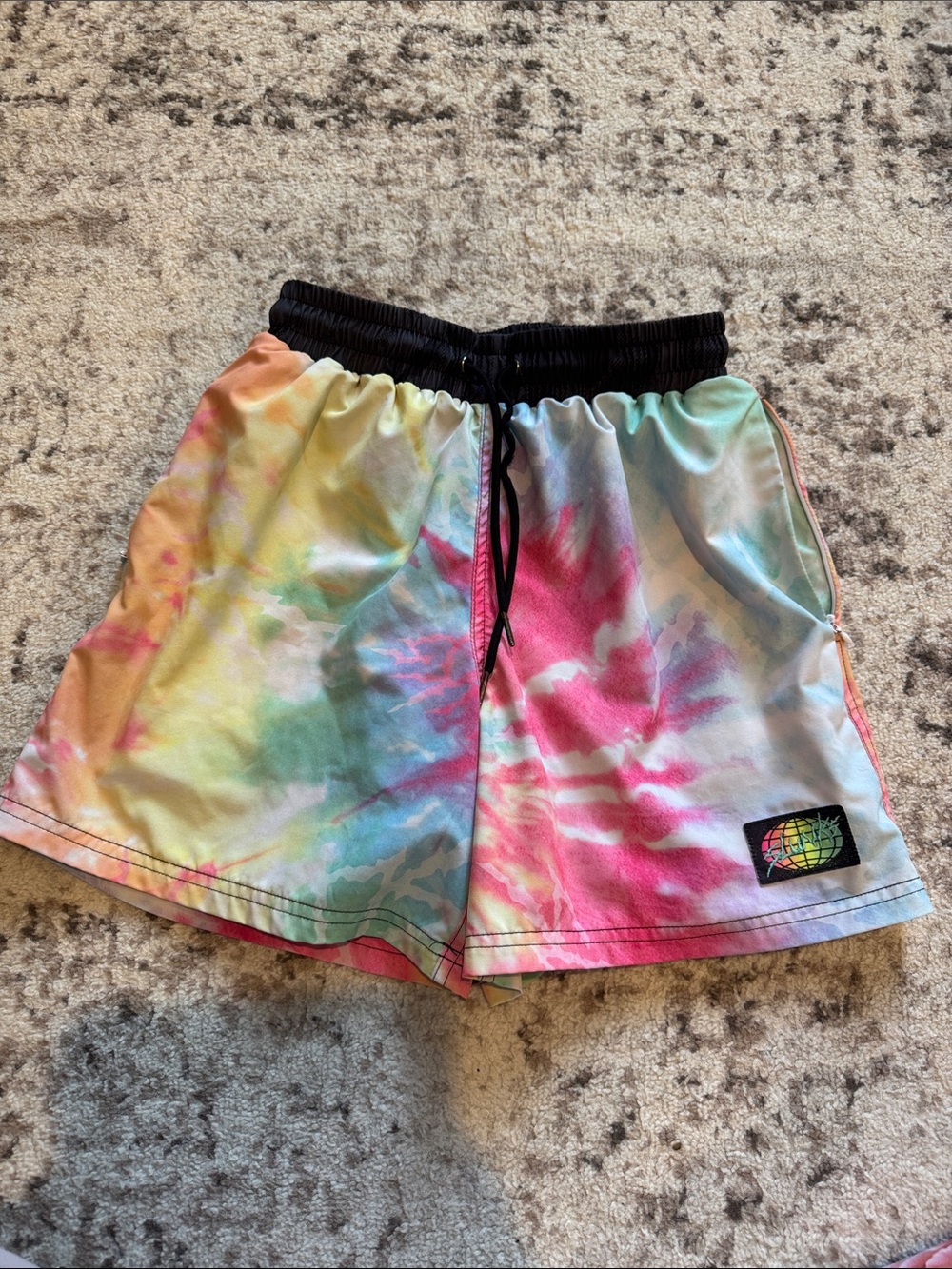 Tie-Dye Men’s viral Slunks sand volleyball shorts - XS*